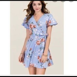 Francesca’s Floral Wrap Dress